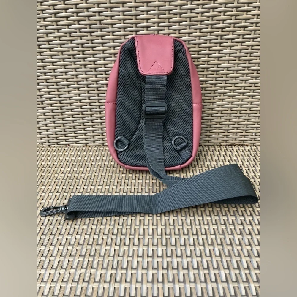 Duchamp Rubberized Sling Bag Dusty Pink Mauve NWT
